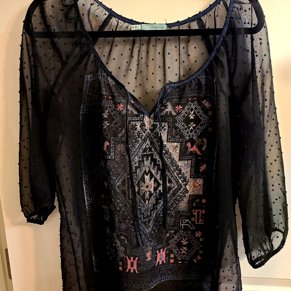 M Maurices Sheer Boho Top